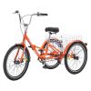 VEVOR Folding Adult Tricycle, 20-Inch Adult Folding Trikes, Lightweight Aluminum Alloy 3 Wheel Cruiser Bike with Large Rear Basket