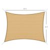 Outsunny 20x16ft Rectangle Sun Shade Sail Canopy Outdoor Patio Deck Yard UV Block Sand