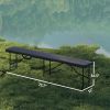 Outsunny 2 Pack 6 ft Portable Foldable Bench Seats, Plastic Folding Benches with Carrying Handle for Camping, Black