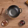 WANGYUANJI Yuanbao Pot 7.9", Cast Iron Stew Pot, Non-coated Non-stick Samll Pot for Making Soup, Cooking Porridge, Gas ,Induction, Small Saucepan