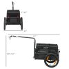 Aosom Trailer for Bike, Bicycle Cargo Trailer with Removable Storage Box and Folding Frame, Steel Bottom