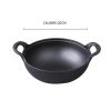 WANGYUANJI Yuanbao Pot 7.9", Cast Iron Stew Pot, Non-coated Non-stick Samll Pot for Making Soup, Cooking Porridge, Gas ,Induction, Small Saucepan
