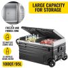 VEVOR Portable Car Freezer, 100 Quart Portable Refrigerator Freezer, 95L Dual Storage Zone Camping Freezer, -4°F~68°F 12 Volt Fridge Freezer