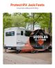 RV Leveling Pads 5000 lbs 4 Pcs Rubber Trailer Jack Pads Scissor Jack Feet