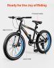 20" Mountain Bike MTB Bicycle Shimano 7 Speed Carbon Steel Dual Disc Brakes