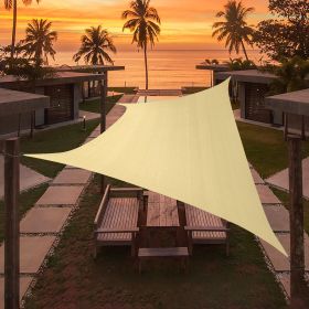 Artpuch Custom Size Beige Sun Shade Sail Triangle Canopy 185 GSM Durable Fabric UV Block Awning for Outdoor Patio Garden Backyard (Customized Availabl (Color: Beige, size: 10'X20')