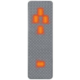 Heated Sleeping Bag Liner Powered By USB Plug Power Bank 3 Temperature Levels with Carrying Bag Machine Washable Electric Tent Heating Pad For Camping (Color: Grey)