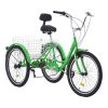 VEVOR Adult Tricycles Bike, 7 Speed Adult Trikes, 26 Inch Three-Wheeled Bicycles, Carbon Steel Cruiser Bike with Basket and Adjustable Seat
