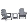 c3 PCS Folding Adirondack Sets,2 Resin Adirondack and Side Table