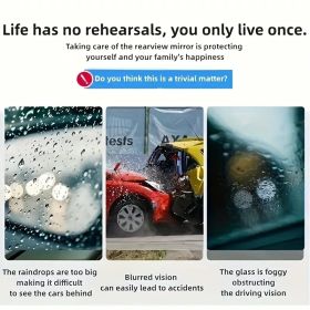 10pcs/5Pairs Fit Car Mirror Rainproof Film - Hydrophobic Anti-Fog Coating, Clear Visibility In Heavy Rain, No Streaks, Safe Driving (Quantity: 5pairs/pack)