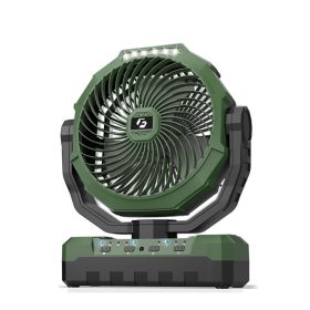 24000mAh Camping fan 9in Rechargeable Battery Operated USB Table Fan (Color: Yellow)