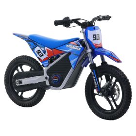 MX-E350 - Motocross Bike For Aged 4-8, 350W Internal Transmission Chassis, Maximum Driving Range Of 18km, RGB Support (Main Color: Blue, Main Material: Steel)
