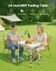 2ft Folding Portable Camping Table Aluminum Outdoor Table Adjustable Height