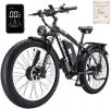 Electric Bike KETELES 48V 23AH Dual Motor 1000W*2 26"*4.0 MTB