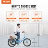 VEVOR Adult Tricycles Bike, 26 Inch Three-Wheeled Bicycles, 3 Wheel Bikes Trikes, Carbon Steel Cruiser Bike with Basket & Adjustable Seat