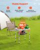 2ft Folding Portable Camping Table Aluminum Outdoor Table Adjustable Height