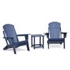 c3 PCS Folding Adirondack Sets,2 Resin Adirondack and Side Table