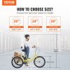 VEVOR Adult Tricycles Bike, 24 Inch Three-Wheeled Bicycles, 3 Wheel Bikes Trikes, Carbon Steel Cruiser Bike with Basket & Adjustable Seat
