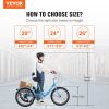 VEVOR Adult Tricycles Bike, 7 Speed Adult Trikes, 24 Inch Three-Wheeled Bicycles, Carbon Steel Cruiser Bike with Basket and Adjustable Seat
