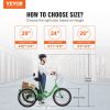 VEVOR Adult Tricycles Bike, 24 Inch Three-Wheeled Bicycles, 3 Wheel Bikes Trikes, Carbon Steel Cruiser Bike with Basket & Adjustable Seat