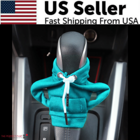 Car Gear Shift Cover Mini Hoodie Gear Shift Cover for Car Shifter Interior Trim (Hoodie Color: Light Blue)