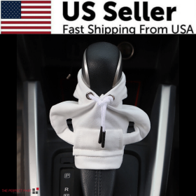 Car Gear Shift Cover Mini Hoodie Gear Shift Cover for Car Shifter Interior Trim (Hoodie Color: White)