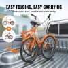 VEVOR Folding Adult Tricycle, 24-Inch 7-Speed Adult Folding Trikes, Carbon Steel 3 Wheel Cruiser Bike with Basket & Adjustable Seat