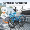 VEVOR Folding Adult Tricycle, 26-Inch Adult Folding Trikes, Carbon Steel 3 Wheel Cruiser Bike with Large Basket & Adjustable Seat